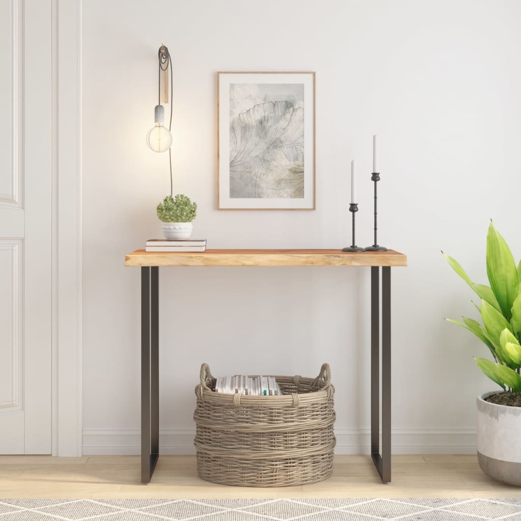 bordplade 100x40x3,8 cm rektangulær massivt akacietræ