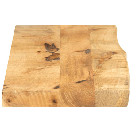 bordplade 110x30x2,5 cm naturlig kant massivt ru mangotræ