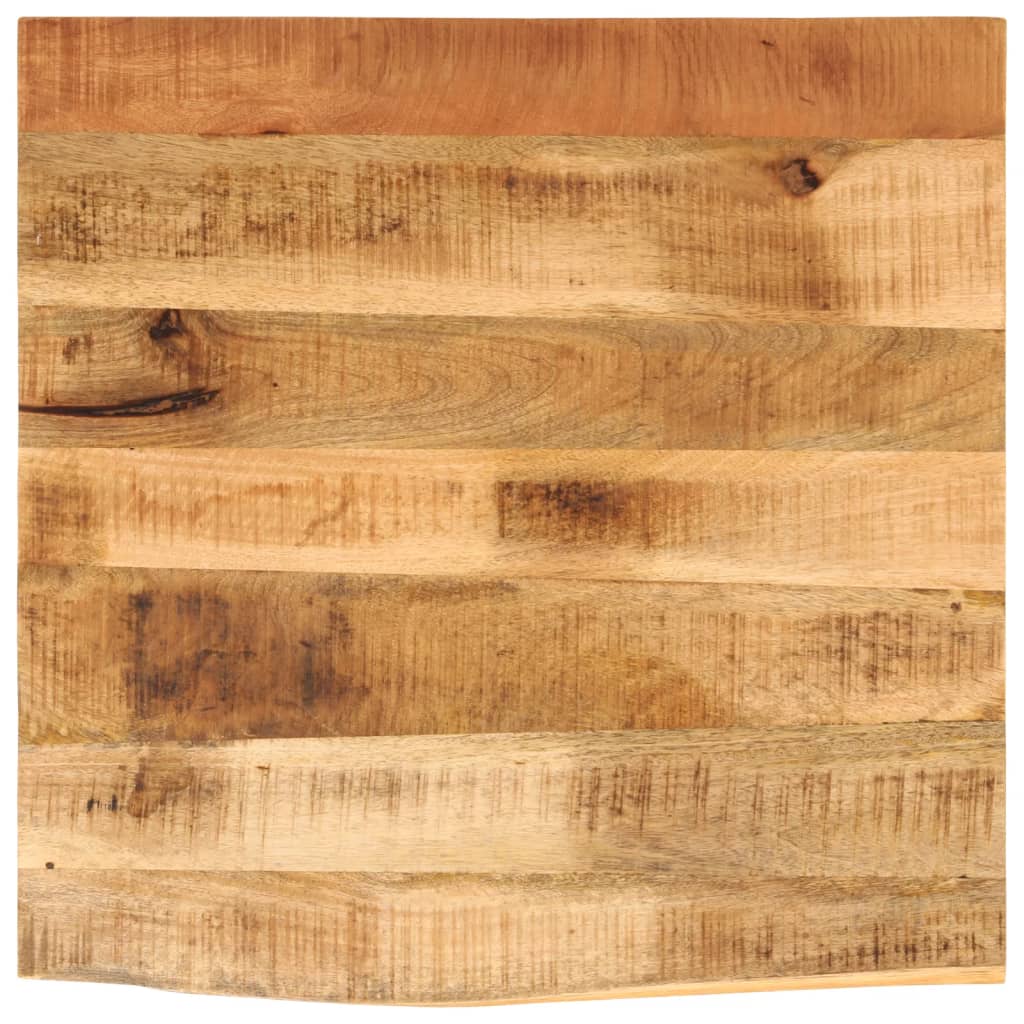 bordplade 40x40x2,5 cm naturlig kant massivt ru mangotræ