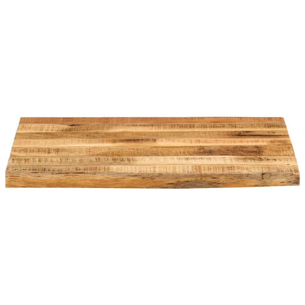 bordplade 40x40x2,5 cm naturlig kant massivt ru mangotræ