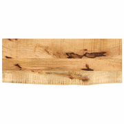 bordplade 70x40x2,5 cm naturlig kant massivt ru mangotræ