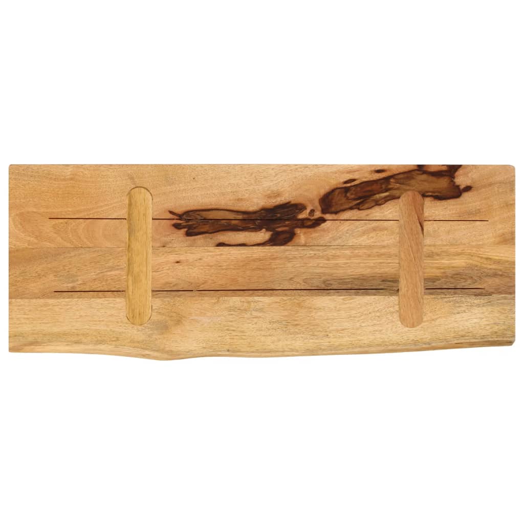 bordplade 70x40x2,5 cm naturlig kant massivt ru mangotræ