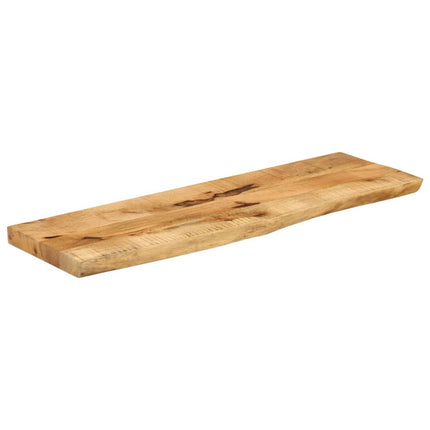 bordplade 120x40x2,5 cm naturlig kant massivt ru mangotræ