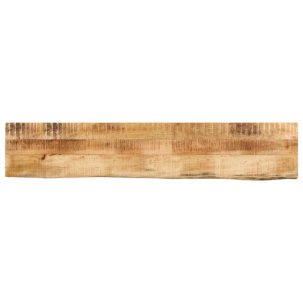 bordplade 160x40x2,5 cm naturlig kant massivt ru mangotræ