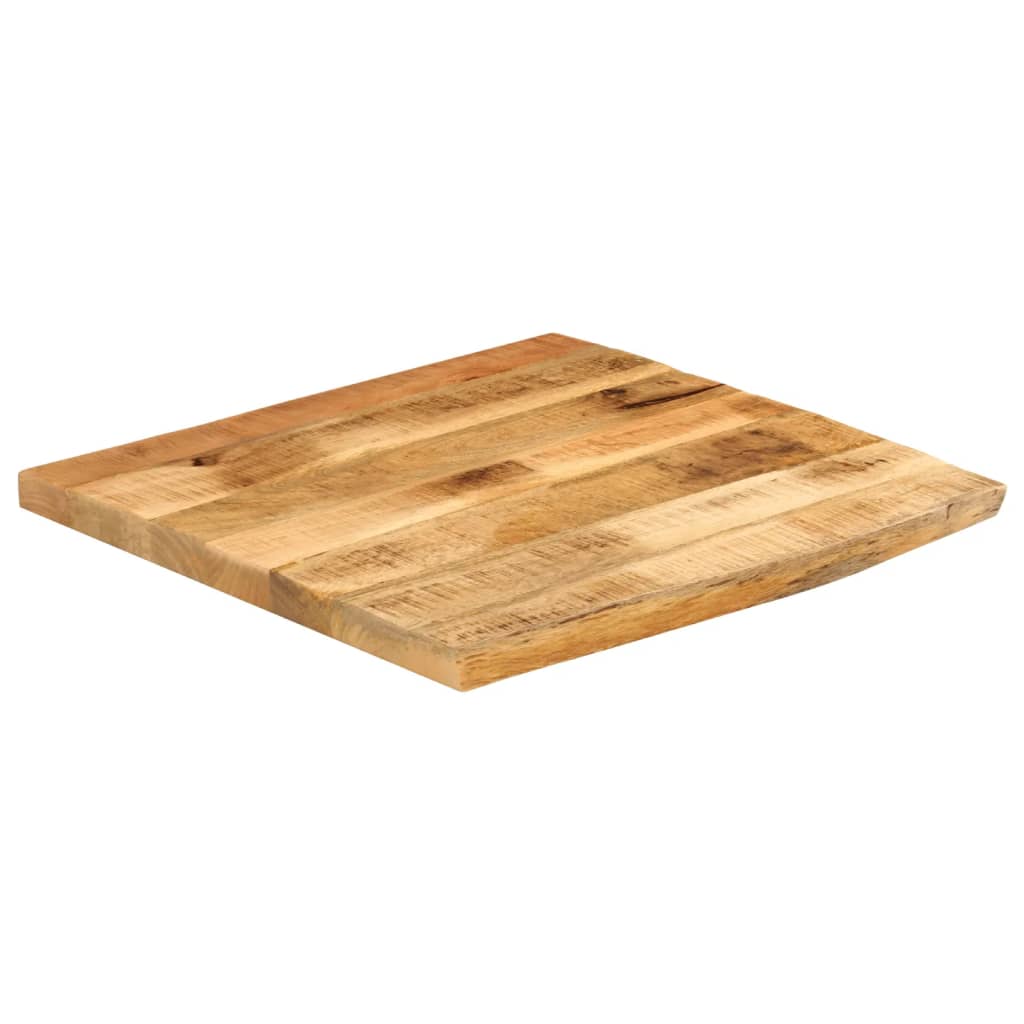bordplade 60x60x2,5 cm naturlig kant massivt ru mangotræ