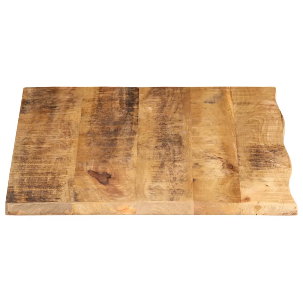bordplade 70x60x2,5 cm naturlig kant massivt ru mangotræ
