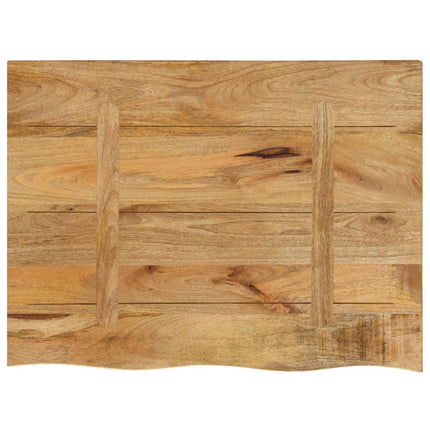 bordplade 70x60x2,5 cm naturlig kant massivt ru mangotræ