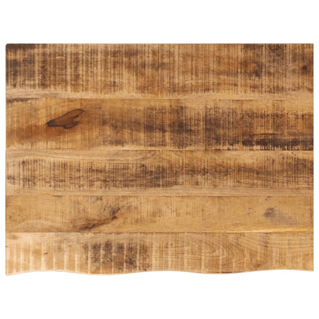 vidaXL bordplade 80x60x2,5 cm naturlig kant massivt ru mangotræ