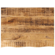 bordplade 80x60x2,5 cm naturlig kant massivt ru mangotræ