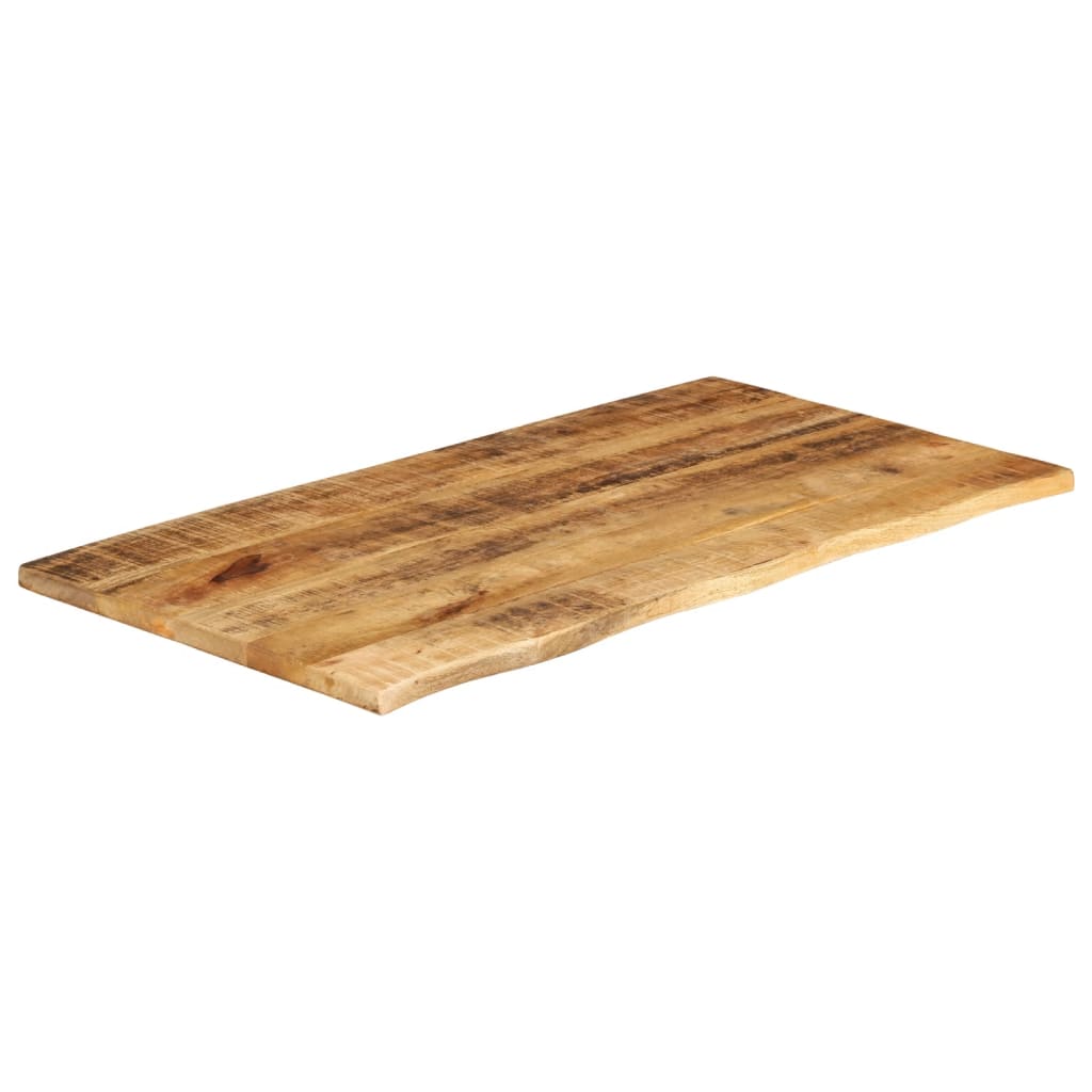 bordplade 100x60x2,5 cm naturlig kant massivt ru mangotræ