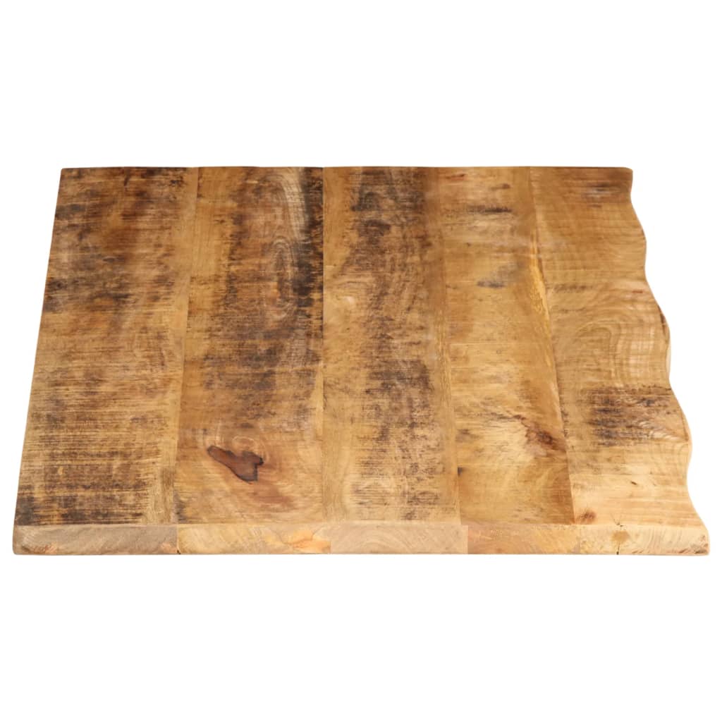 bordplade 100x60x2,5 cm naturlig kant massivt ru mangotræ