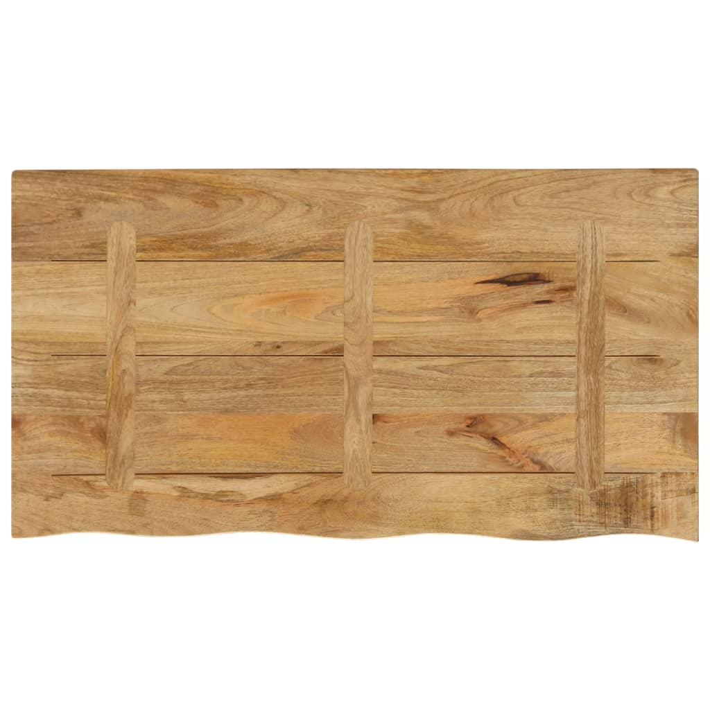 bordplade 100x60x2,5 cm naturlig kant massivt ru mangotræ
