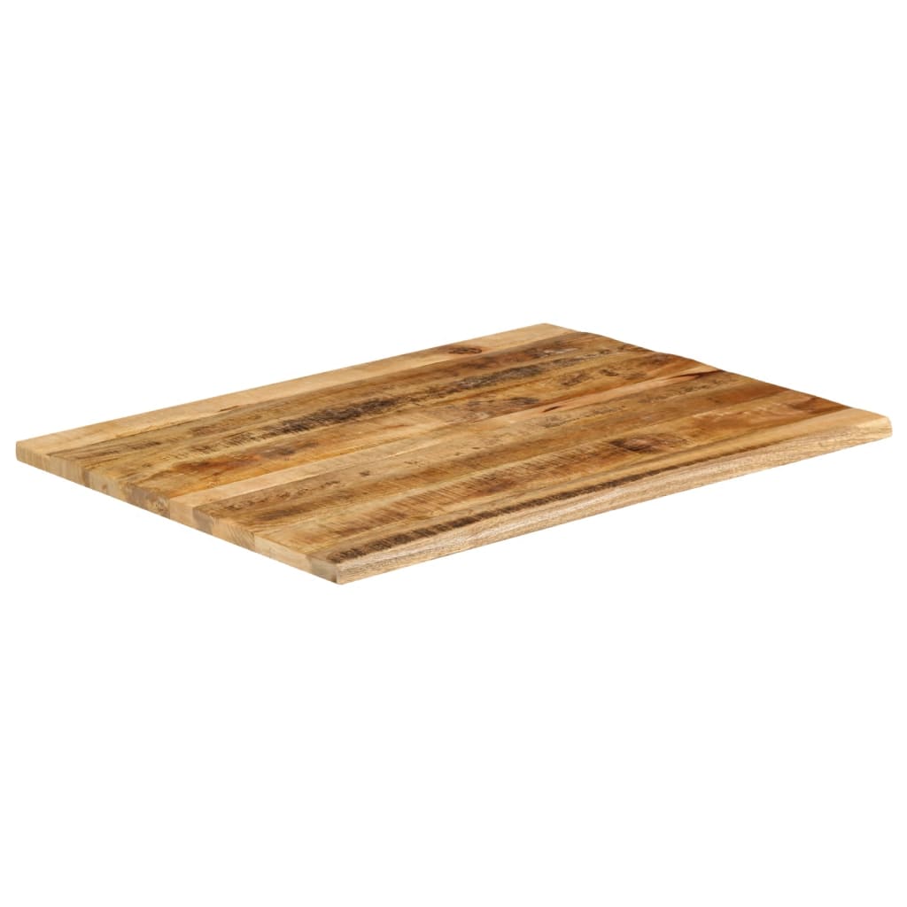 bordplade 90x80x2,5 cm naturlig kant massivt ru mangotræ