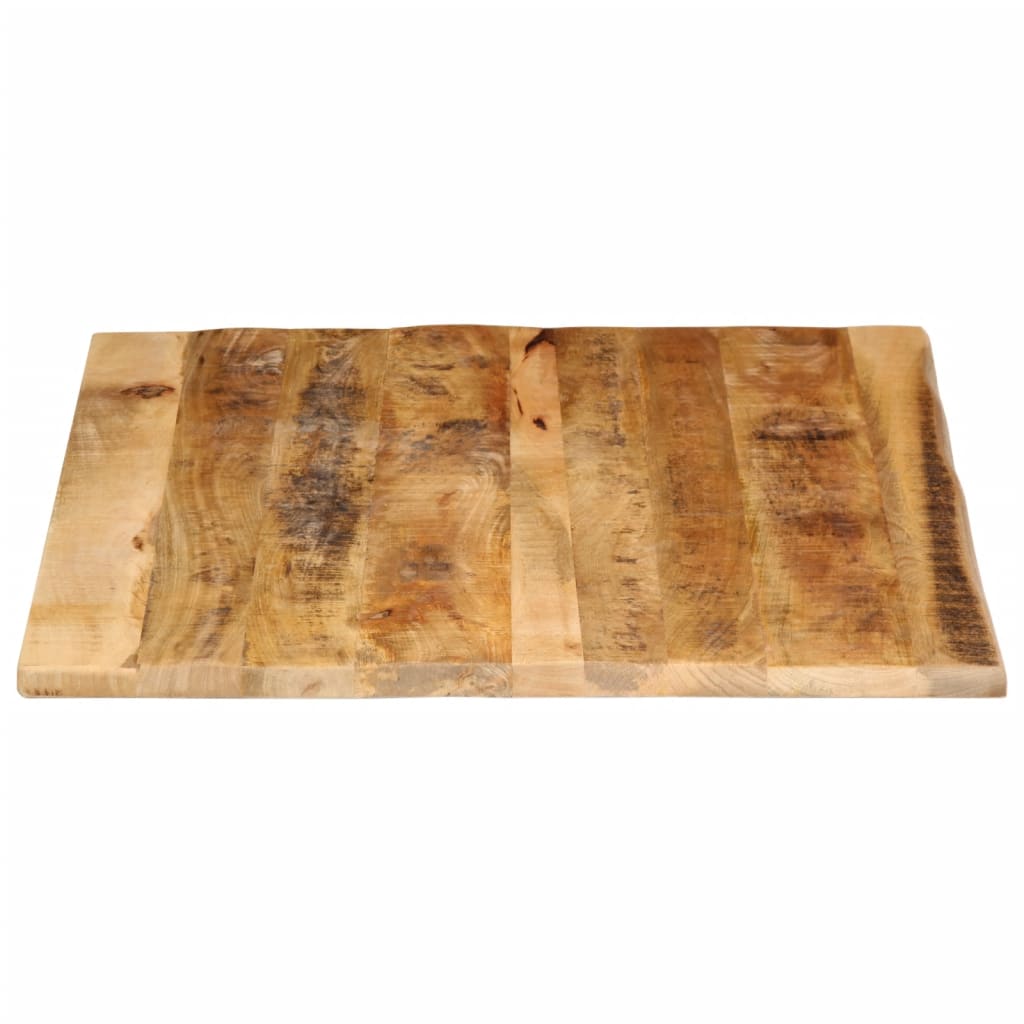 bordplade 90x80x2,5 cm naturlig kant massivt ru mangotræ