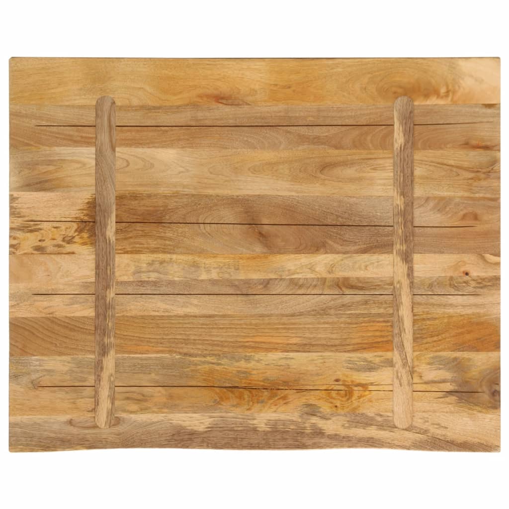 bordplade 90x80x2,5 cm naturlig kant massivt ru mangotræ