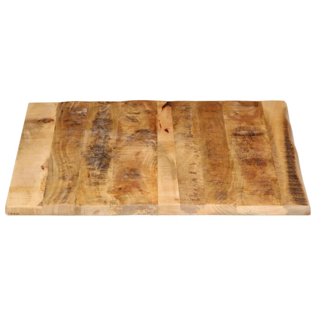 bordplade 100x80x2,5 cm naturlig kant massivt ru mangotræ