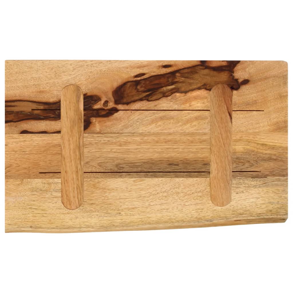 bordplade 40x20x3,8 cm naturlig kant massivt ru mangotræ