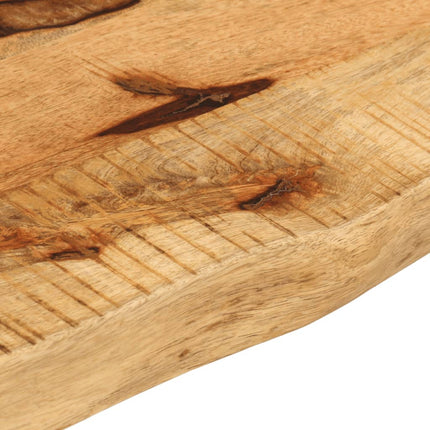 bordplade 100x20x3,8 cm naturlig kant massivt ru mangotræ