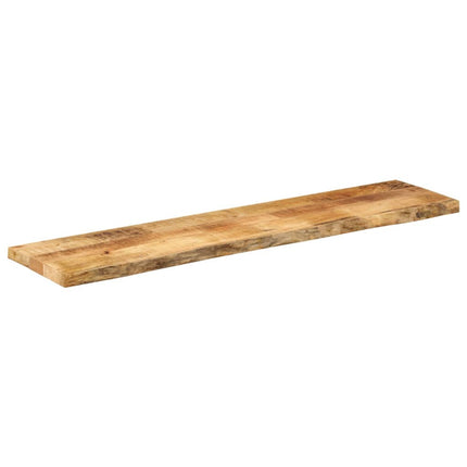 bordplade 160x20x3,8 cm naturlig kant massivt ru mangotræ