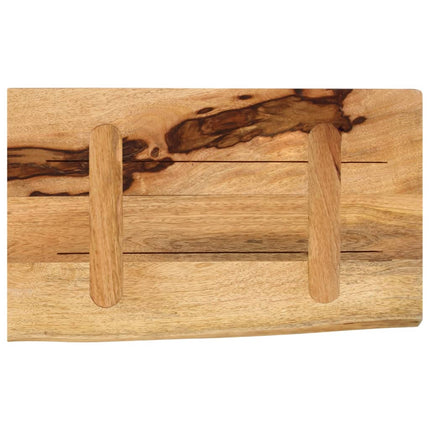 bordplade 60x30x3,8 cm naturlig kant massivt ru mangotræ