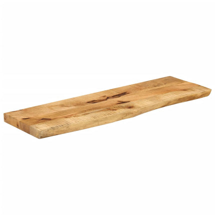 bordplade 110x30x3,8 cm naturlig kant massivt ru mangotræ