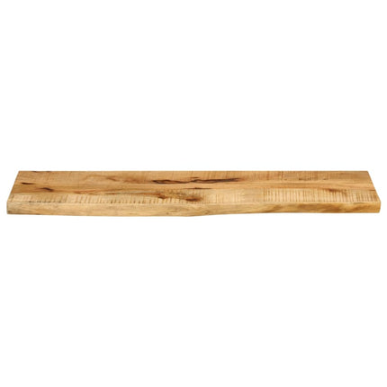 bordplade 110x30x3,8 cm naturlig kant massivt ru mangotræ