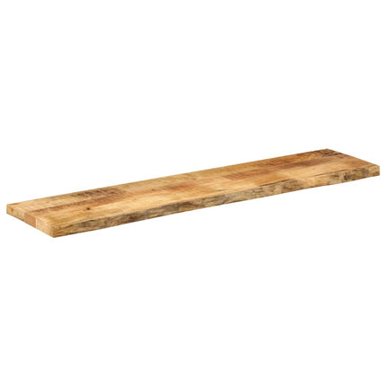 bordplade 180x30x3,8 cm naturlig kant massivt ru mangotræ
