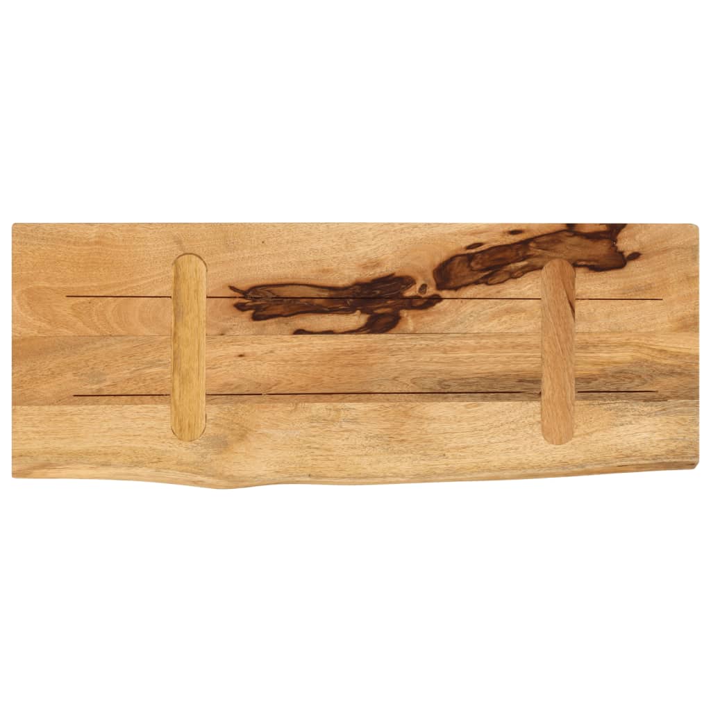 bordplade 70x40x3,8 cm naturlig kant massivt ru mangotræ