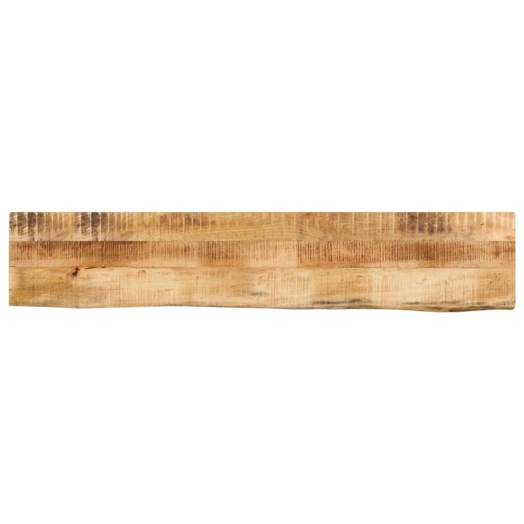 bordplade 140x40x3,8 cm naturlig kant massivt ru mangotr