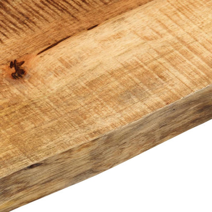 bordplade 140x40x3,8 cm naturlig kant massivt ru mangotræ