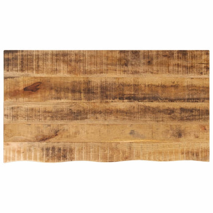 bordplade 110x60x3,8 cm naturlig kant massivt ru mangotræ