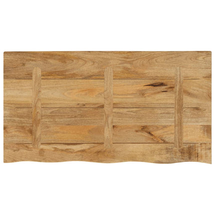bordplade 110x60x3,8 cm naturlig kant massivt ru mangotræ