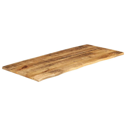 bordplade 140x60x3,8 cm naturlig kant massivt ru mangotræ