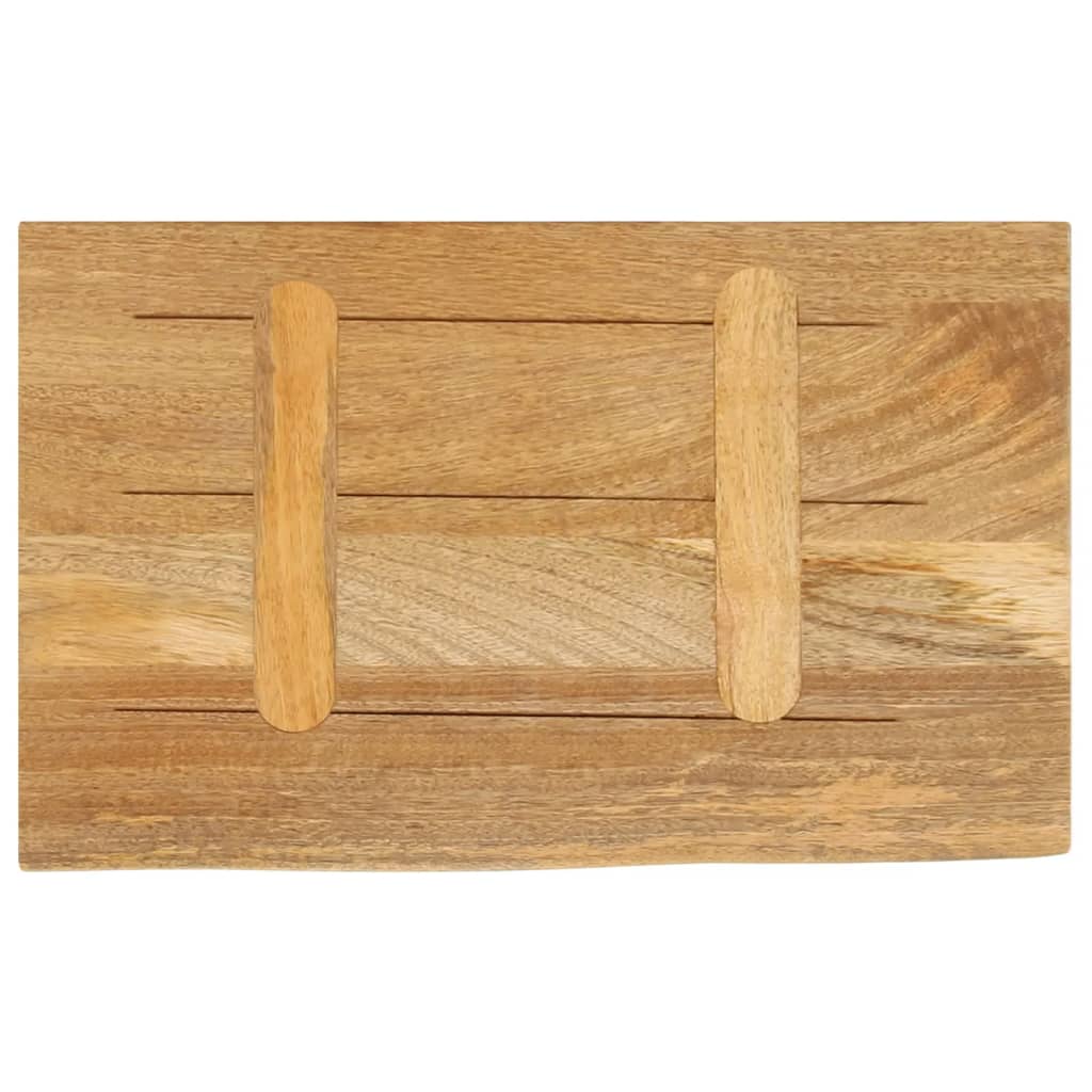 bordplade 60x20x2,5 cm naturlig kant massivt mangotræ