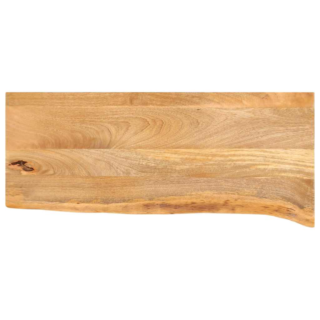 bordplade 90x40x2,5 cm naturlig kant massivt mangotræ billede