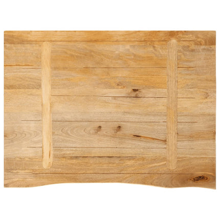 bordplade 80x60x2,5 cm naturlig kant massivt mangotræ