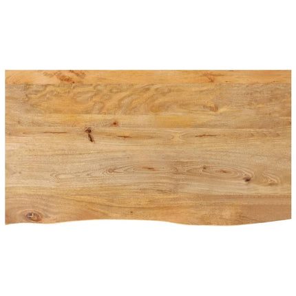 bordplade 110x60x2,5 cm naturlig kant massivt mangotræ