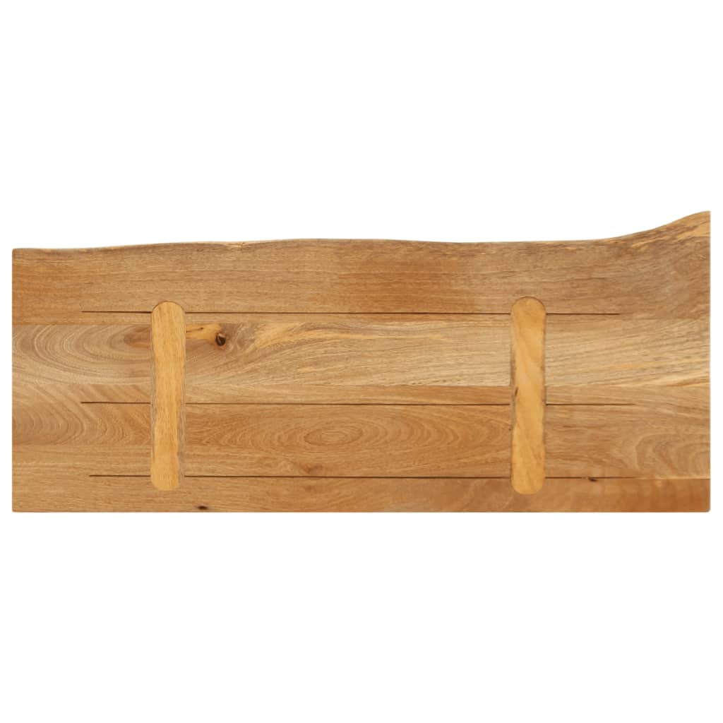 bordplade 90x40x3,8 cm naturlig kant massivt mangotræ
