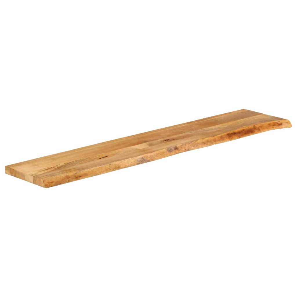 bordplade 140x40x3,8 cm naturlig kant massivt mangotræ