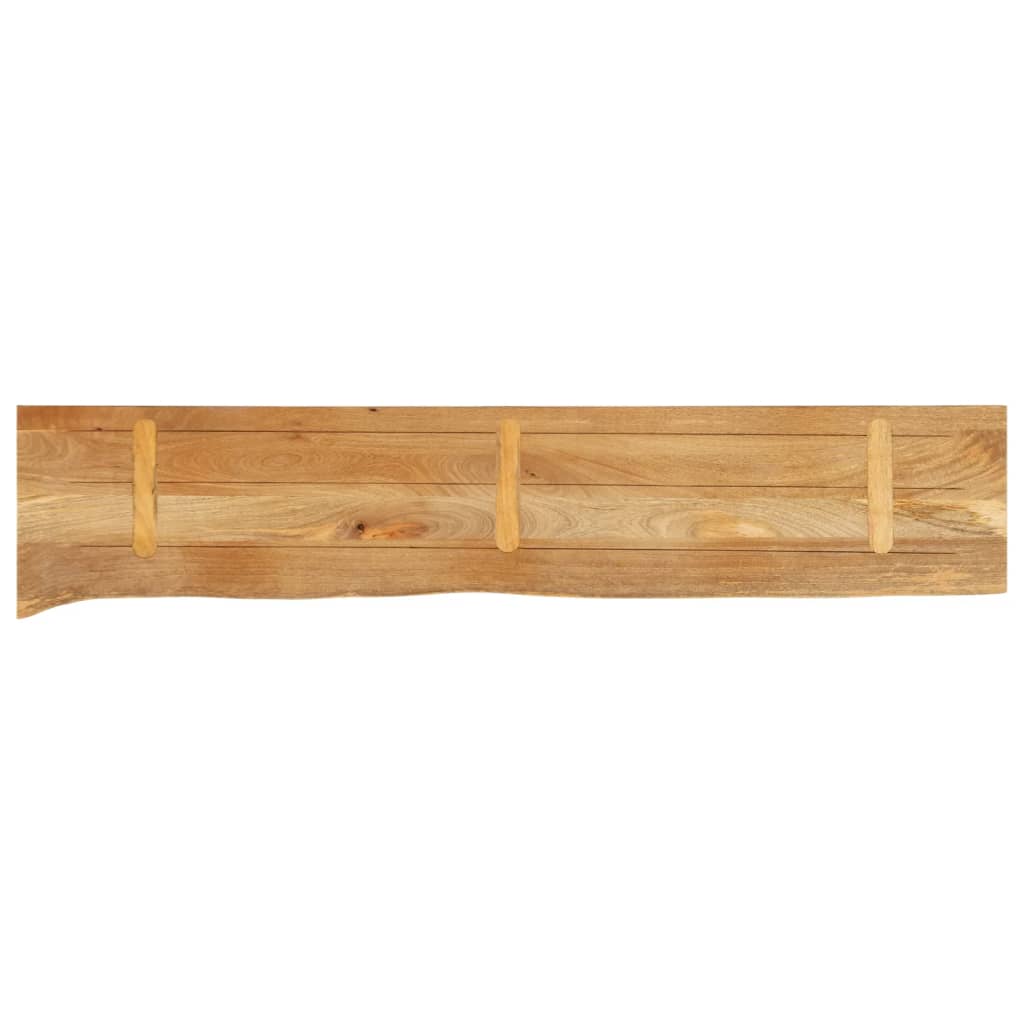 bordplade 140x40x3,8 cm naturlig kant massivt mangotræ
