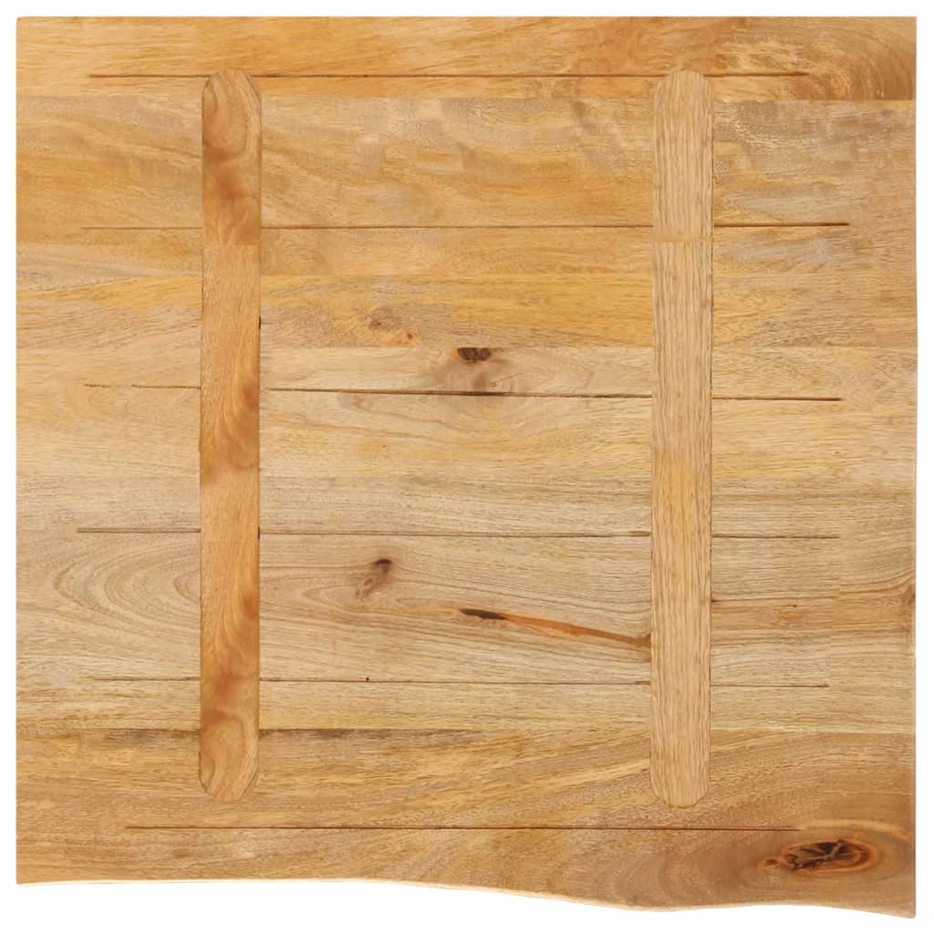 bordplade 60x60x3,8 cm naturlig kant massivt mangotræ