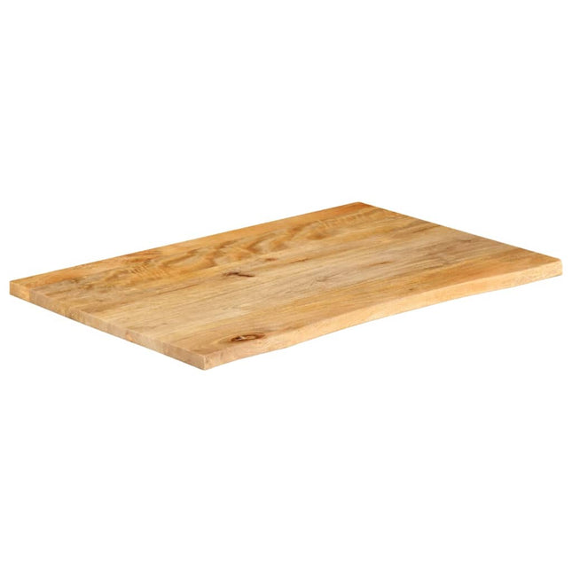 bordplade 90x60x3,8 cm naturlig kant massivt mangotræ