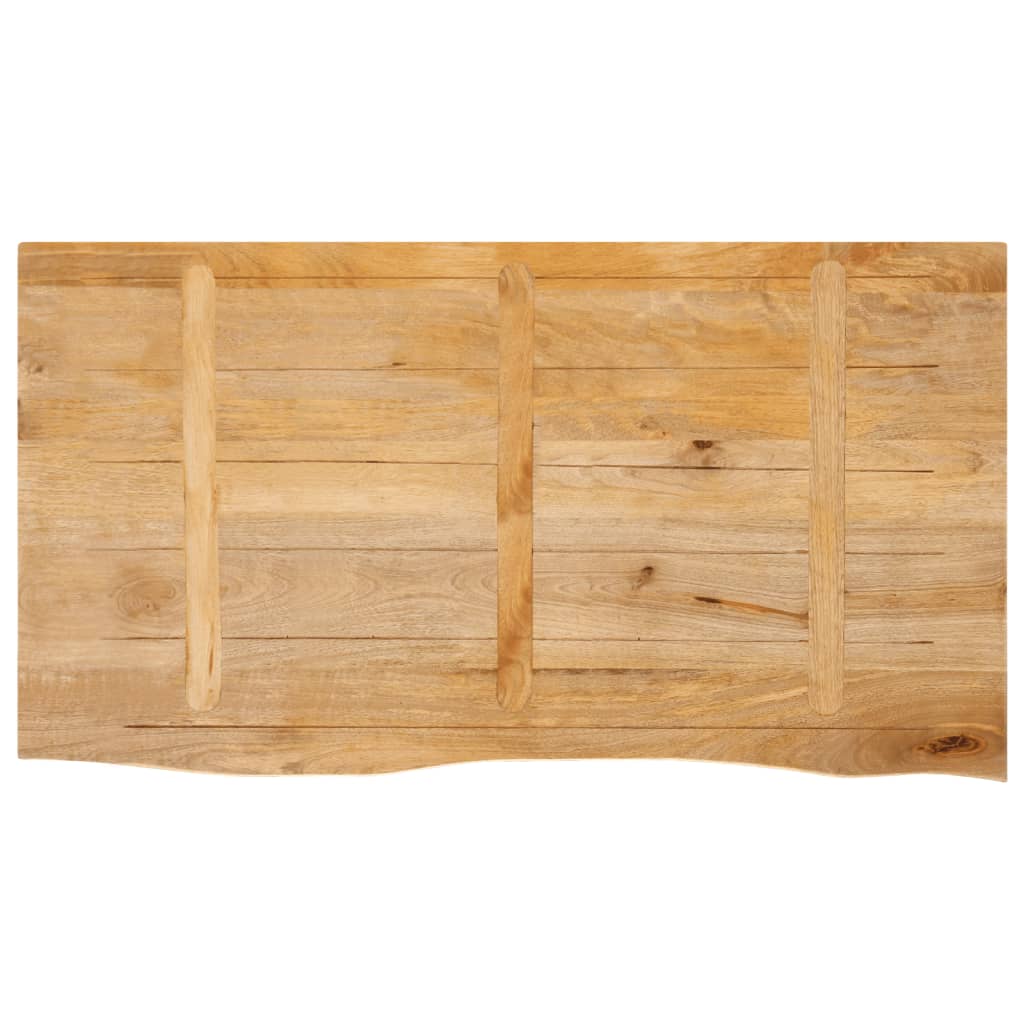 bordplade 120x60x3,8 cm naturlig kant massivt mangotræ