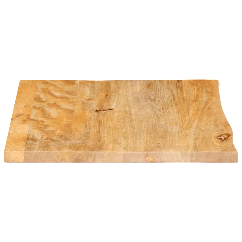 bordplade 80x80x3,8 cm naturlig kant massivt mangotræ