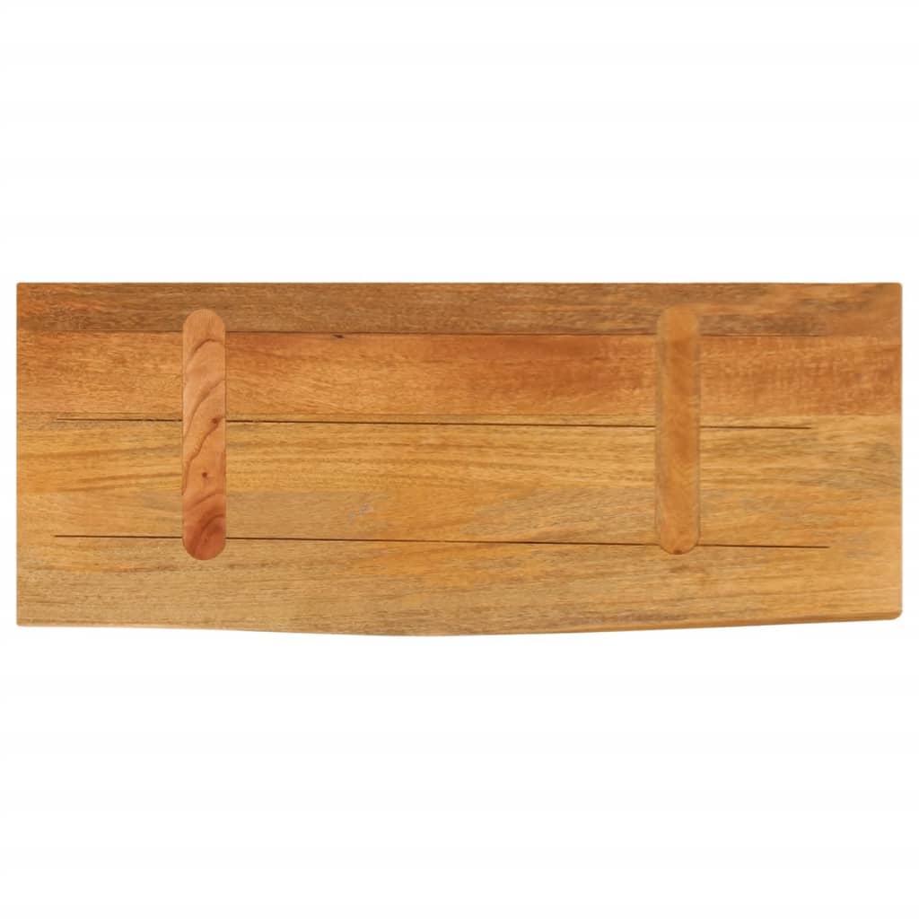 bordplade 80x20x2,5 cm naturlig kant massivt mangotræ