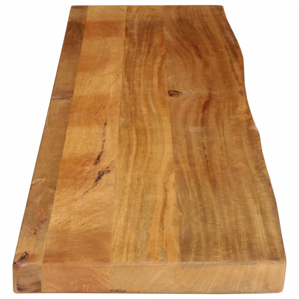 bordplade 140x20x2,5 cm naturlig kant massivt mangotræ
