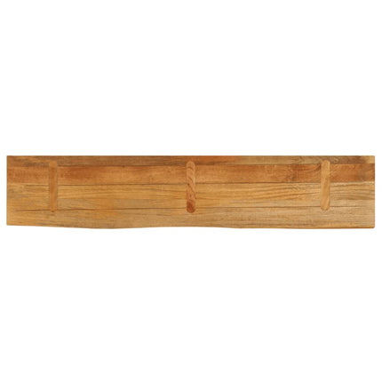 bordplade 140x20x2,5 cm naturlig kant massivt mangotræ