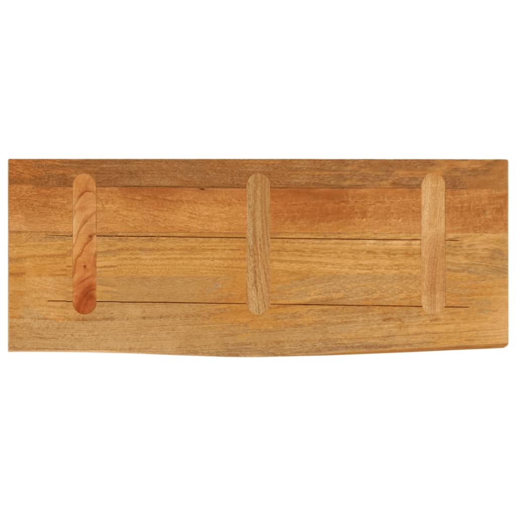 bordplade 90x30x2,5 cm naturlig kant massivt mangotræ