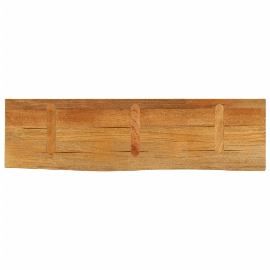 bordplade 110x30x2,5 cm naturlig kant massivt mangotræ
