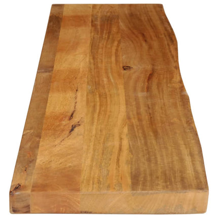 bordplade 160x30x2,5 cm naturlig kant massivt mangotræ